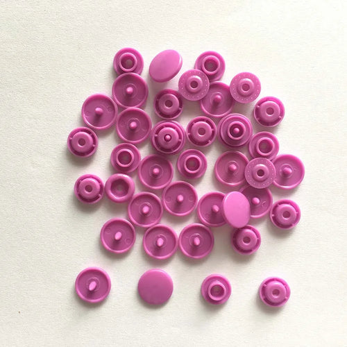 50 Sets Round Snaps Buttons For Bib T5 Plastic Press Button Fastener