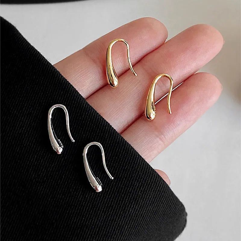 925 Sterling Silver Water Drop Shape Earrings for Women  Simple