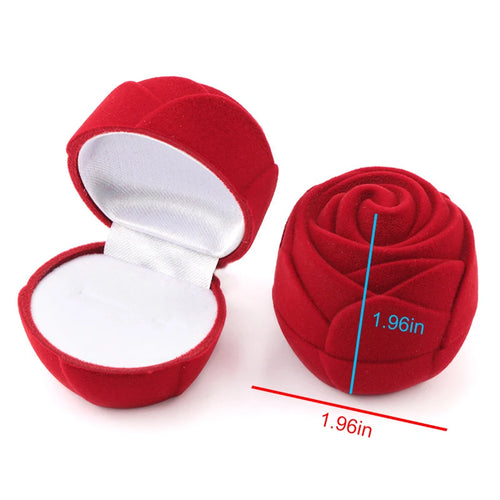 1 Piece Lovely Velvet Jewelry Box Container Wedding Ring Box for
