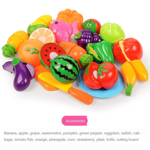 6/10/13/24Pcs Kitchen Fun Cutting Fruits and Vegetables Food Play