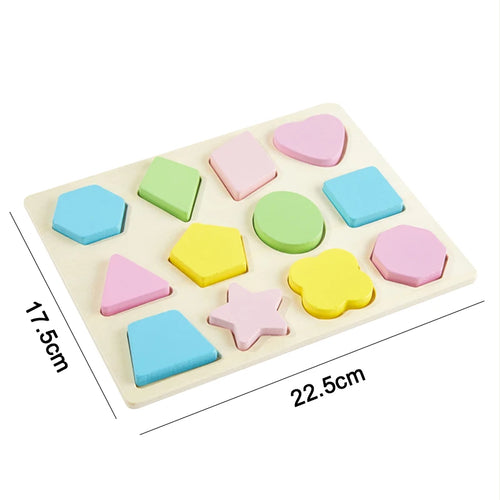 Montessori Baby Toys Kids 3D Wooden Puzzles Early Learning Baby Games