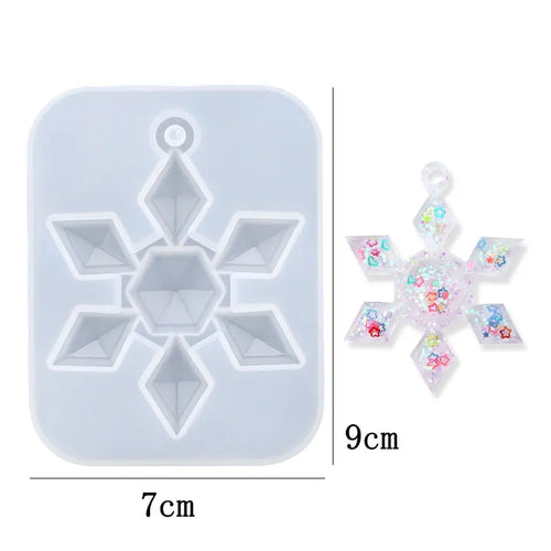 Snowflake Epoxy Resin Mould Casting Tools Silicone Snowflake Mold