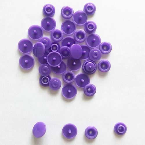 50 Sets Round Snaps Buttons For Bib T5 Plastic Press Button Fastener