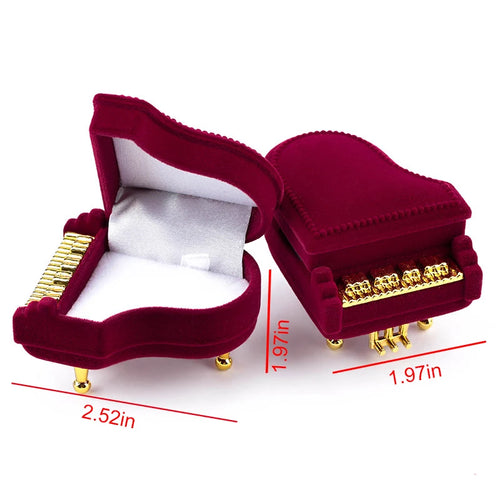 1 Piece Lovely Velvet Jewelry Box Container Wedding Ring Box for