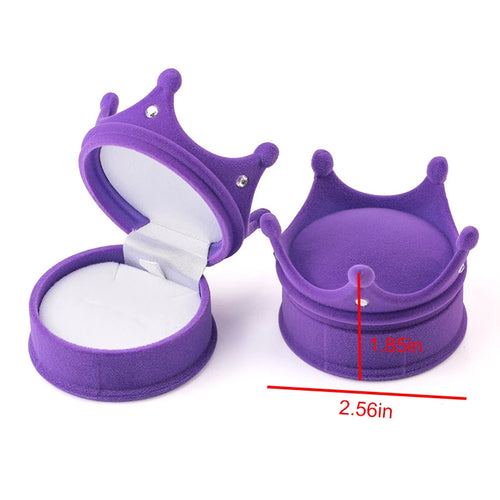 1 Piece Lovely Velvet Jewelry Box Container Wedding Ring Box for