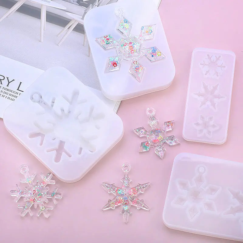 Snowflake Epoxy Resin Mould Casting Tools Silicone Snowflake Mold