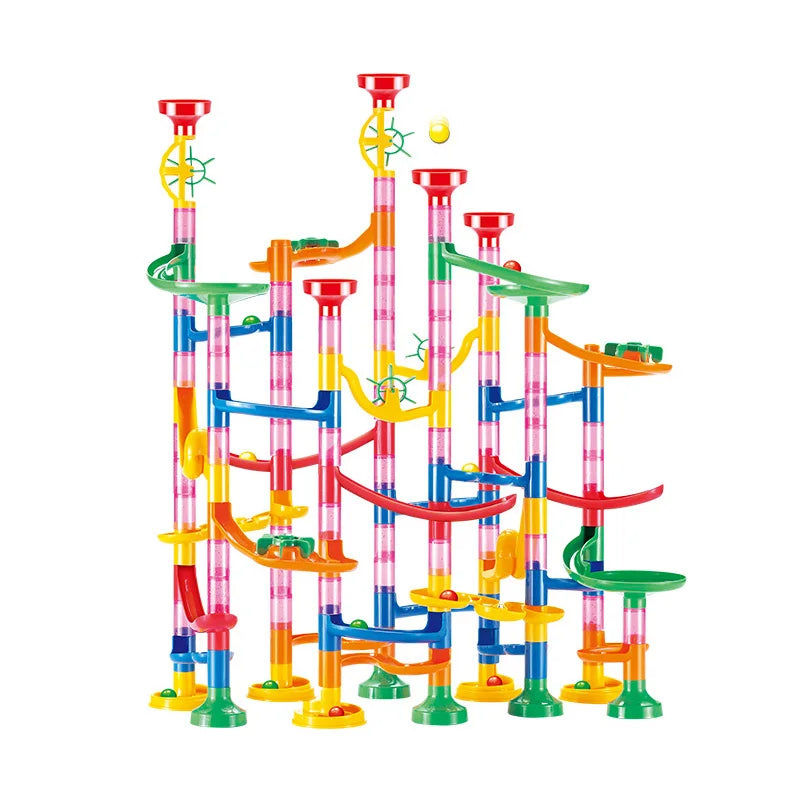 Marble Run Race Track Building Blocks Kids 3D Maze Ball Roll Toy DIY