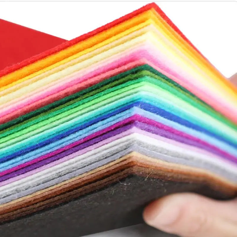 10/40Pcs Nonwoven Needlework Felt Fabric 10cm Patchwork Cloth Bundle