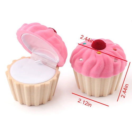 1 Piece Lovely Velvet Jewelry Box Container Wedding Ring Box for