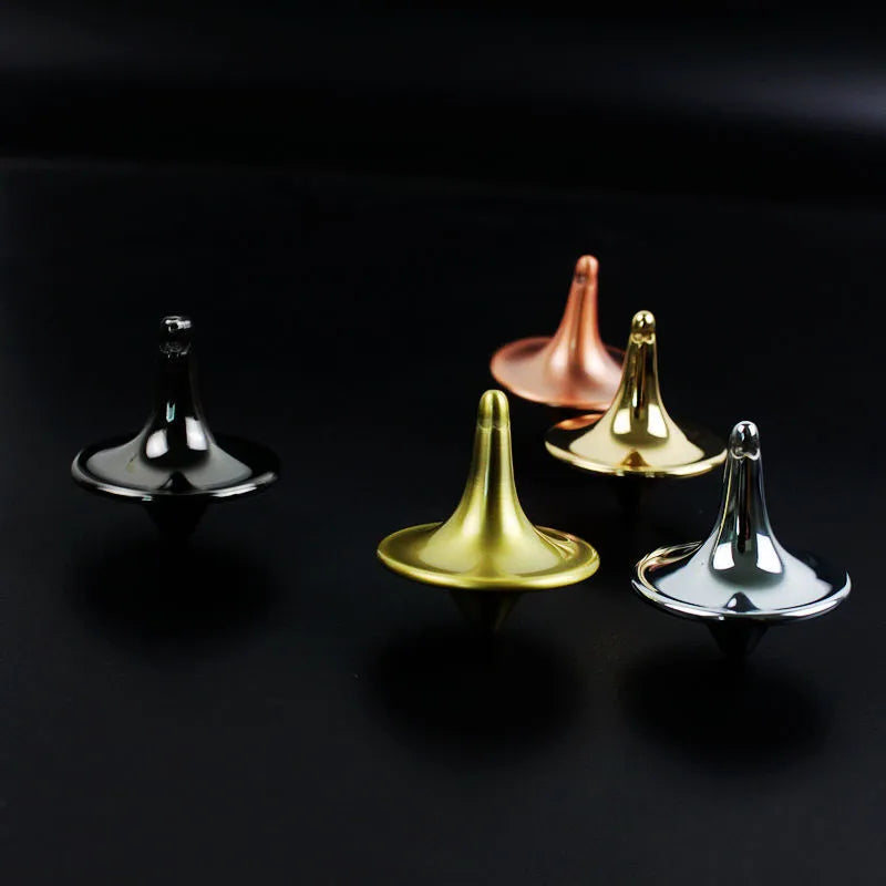 Hot Movie Totem Metal Gyro Silver Hand Spinning Top Fingertips Small