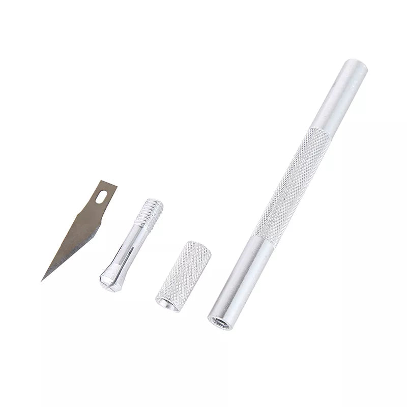 Engraving Non-Slip Metal Knife Kit + 40/10pcs #11 Blades Cutter Craft