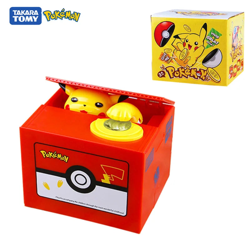 Pokemon Piggy Bank Action Figure Anime Cartoon Pikachu Electronic