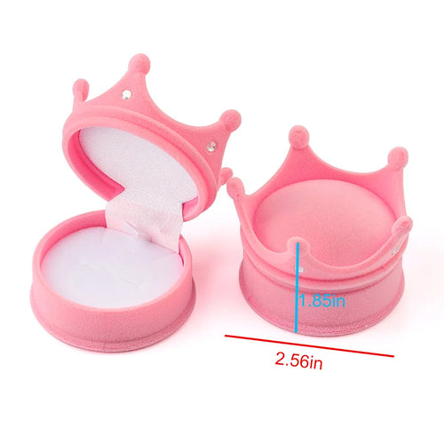 1 Piece Lovely Velvet Jewelry Box Container Wedding Ring Box for