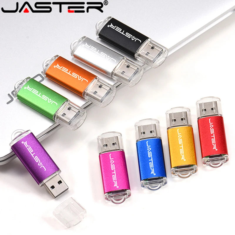 JASTER New Creative With Key Chain USB 2.0 Flash Drive 128GB 64GB 32GB
