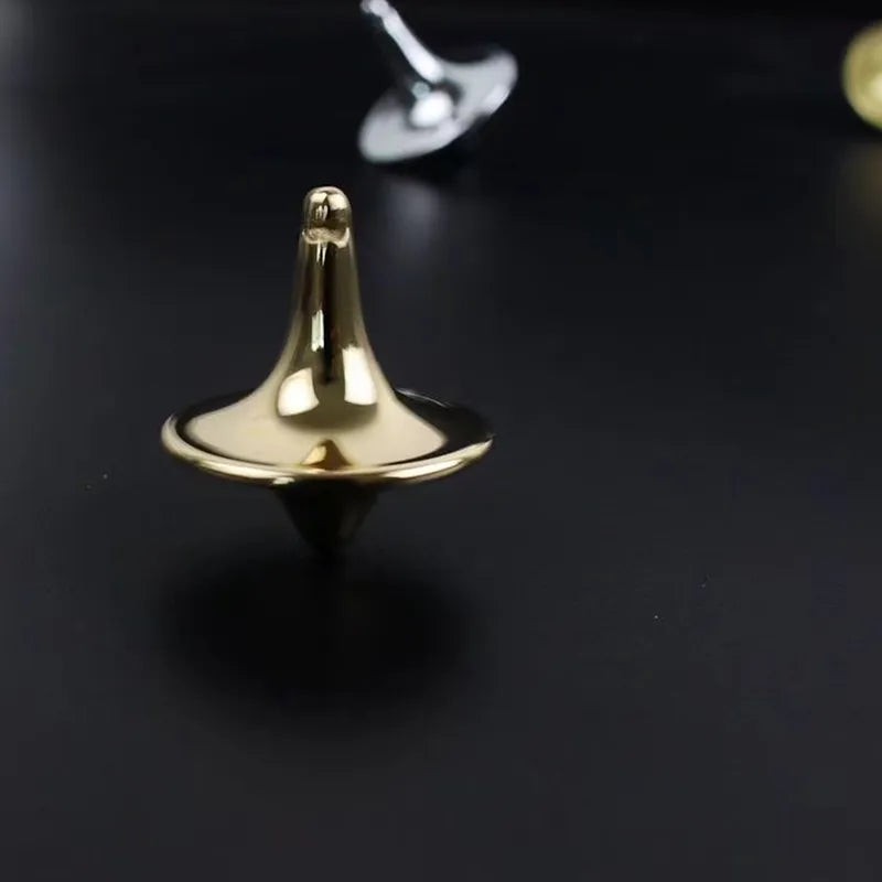 Hot Movie Totem Metal Gyro Silver Hand Spinning Top Fingertips Small