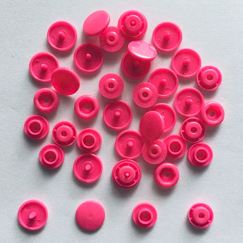 50 Sets Round Snaps Buttons For Bib T5 Plastic Press Button Fastener