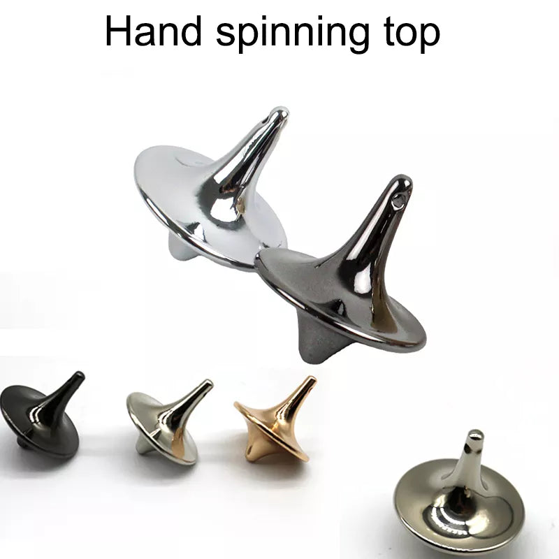 Hot Movie Totem Metal Gyro Silver Hand Spinning Top Fingertips Small