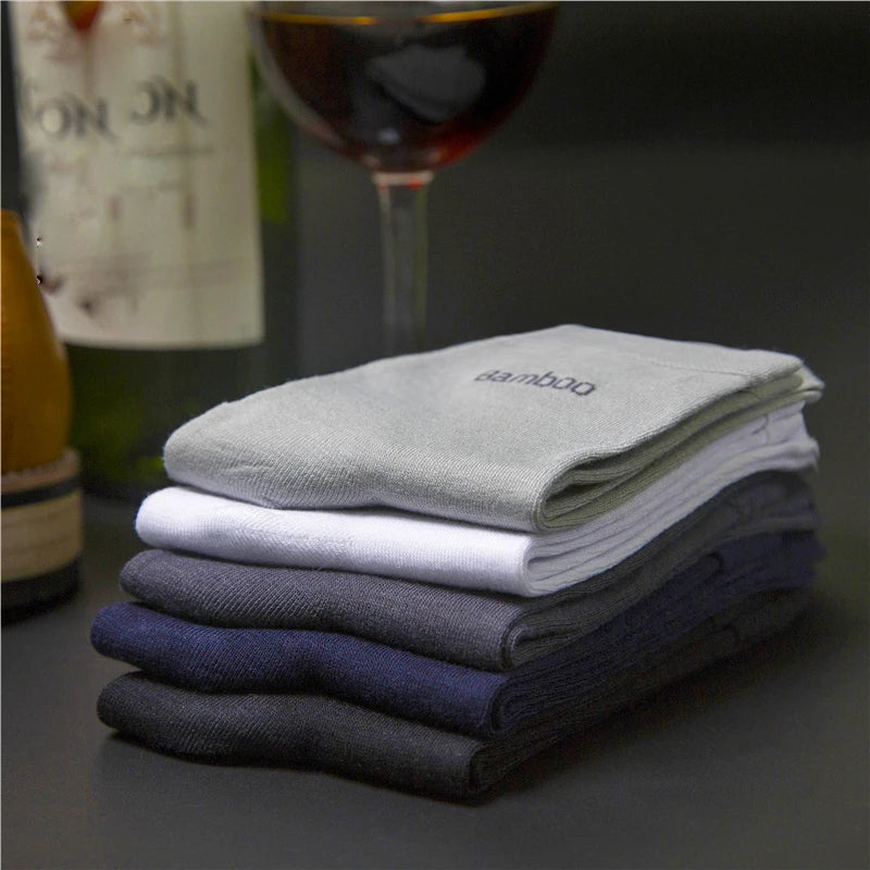10Pairs/Lot Men Bamboo Socks Brand Comfortable Breathable Casual