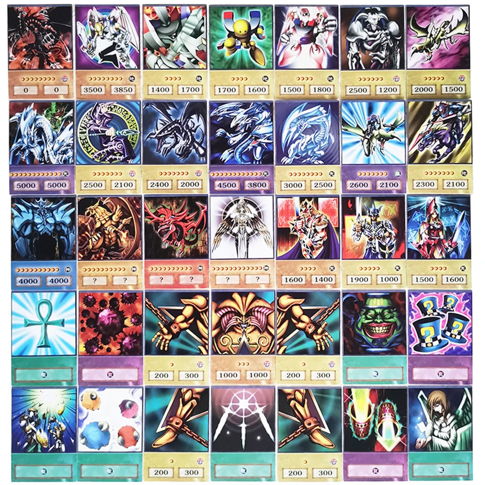 100pcs Yu-Gi-Oh Anime Style Cards Blue Eyes Dark Magician Exodia