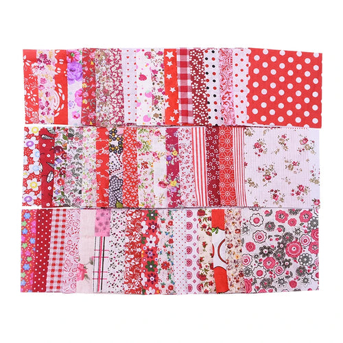 50PCS/lot 10X10cm Cotton Fabric Different Flowers Patterned Handmade