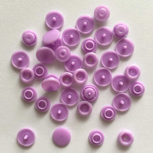 50 Sets Round Snaps Buttons For Bib T5 Plastic Press Button Fastener