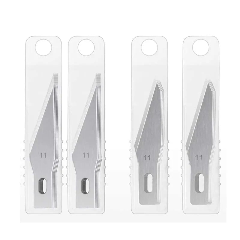 Engraving Non-Slip Metal Knife Kit + 40/10pcs #11 Blades Cutter Craft