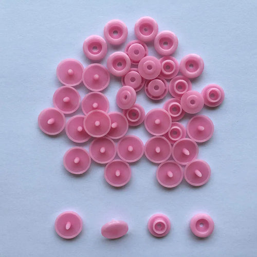 50 Sets Round Snaps Buttons For Bib T5 Plastic Press Button Fastener