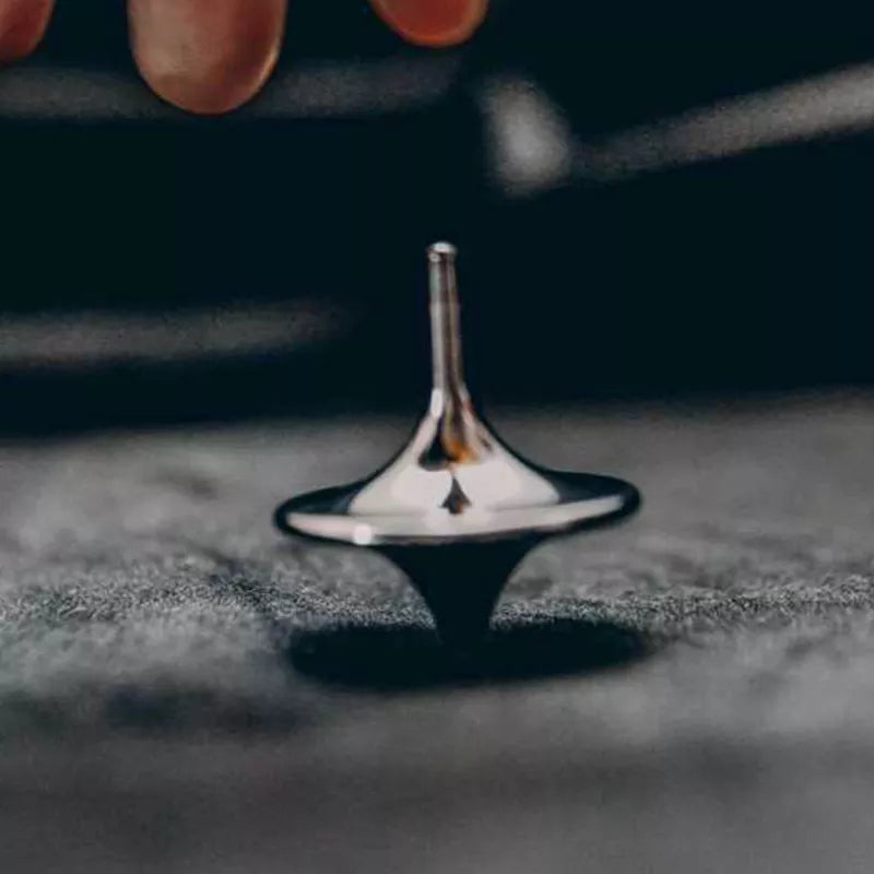Hot Movie Totem Metal Gyro Silver Hand Spinning Top Fingertips Small