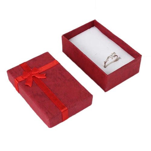 12pcs/lot Assorted Colors Ring Necklace Set Box Trinket Box Necklace