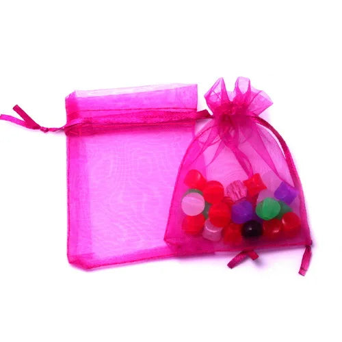 Top Sale 10pcs 7x9/9x12cm Drawstring Organza Jewelry Packaging Display