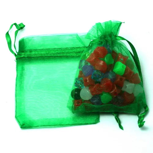 Top Sale 10pcs 7x9/9x12cm Drawstring Organza Jewelry Packaging Display