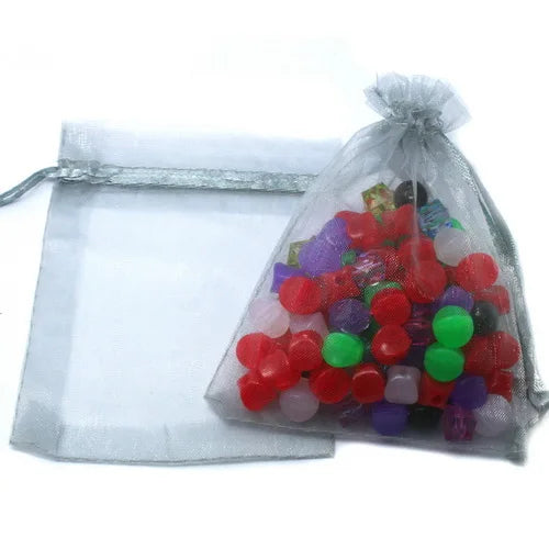 Top Sale 10pcs 7x9/9x12cm Drawstring Organza Jewelry Packaging Display