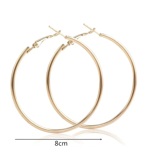 New Fashion Geometric Hollow Circle Hoop Earrings Fashion Jewelry