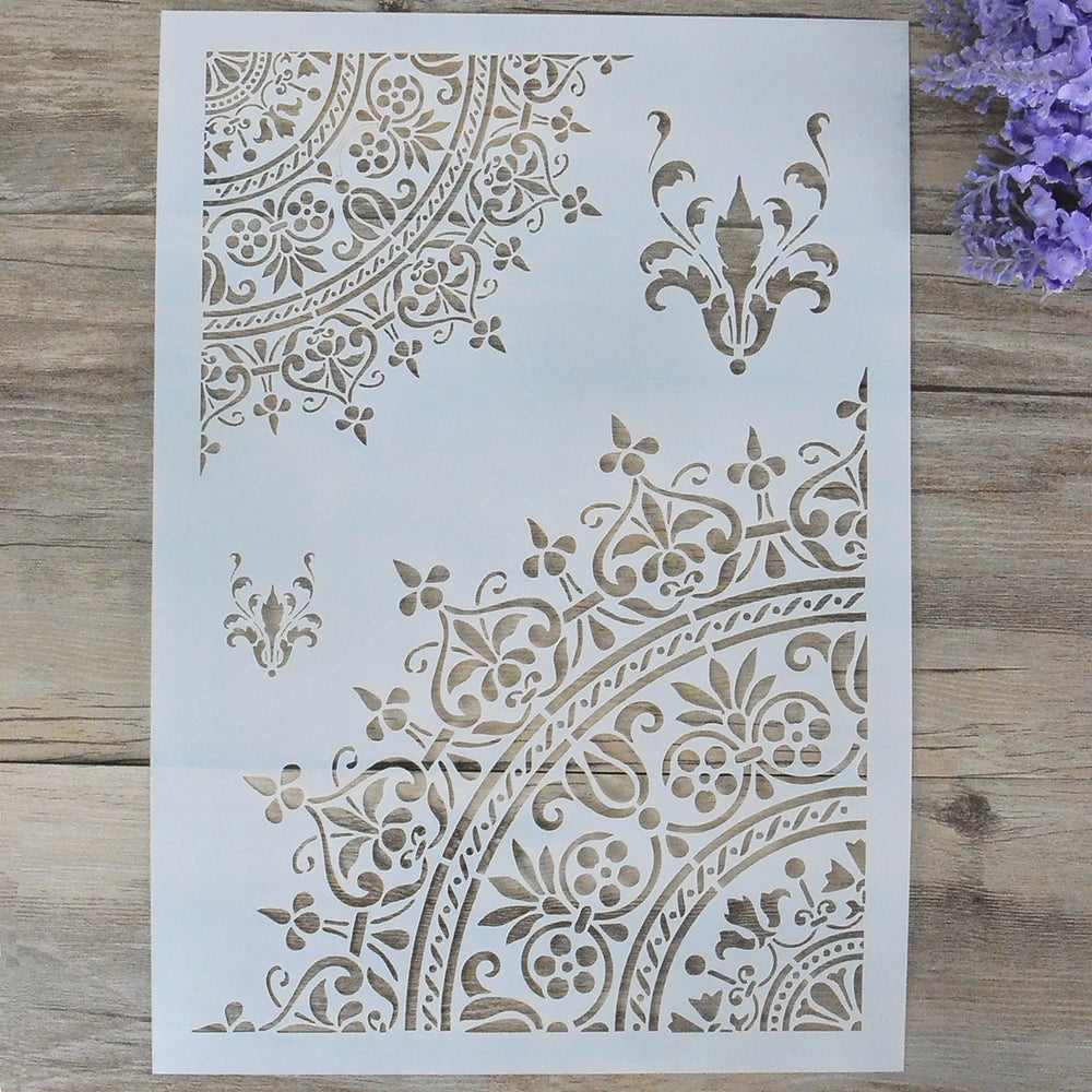 A4 DIY Craft Mandala Stencil For Wall Painting Scrapbooking Stamping