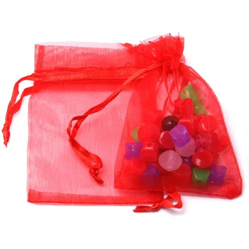 Top Sale 10pcs 7x9/9x12cm Drawstring Organza Jewelry Packaging Display