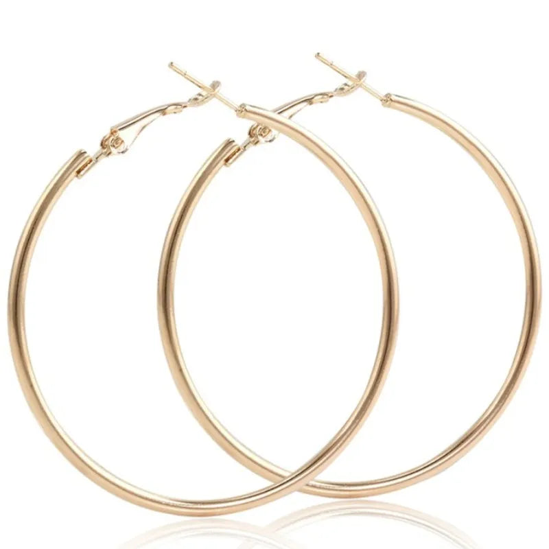New Fashion Geometric Hollow Circle Hoop Earrings Fashion Jewelry