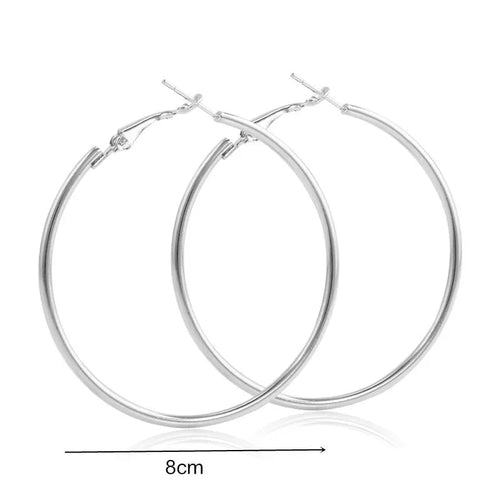 New Fashion Geometric Hollow Circle Hoop Earrings Fashion Jewelry