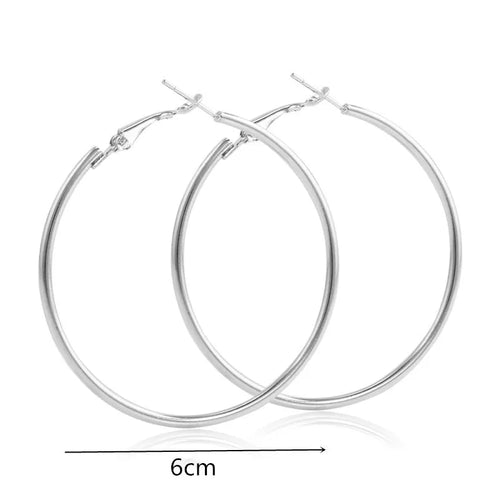 New Fashion Geometric Hollow Circle Hoop Earrings Fashion Jewelry