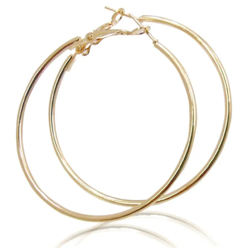 New Fashion Geometric Hollow Circle Hoop Earrings Fashion Jewelry