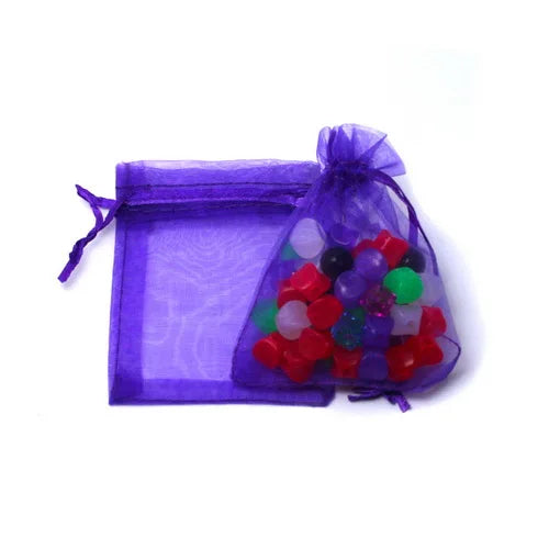 Top Sale 10pcs 7x9/9x12cm Drawstring Organza Jewelry Packaging Display