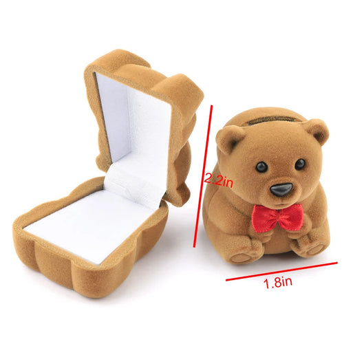 1 Piece Lovely Velvet Jewelry Box Container Wedding Ring Box for