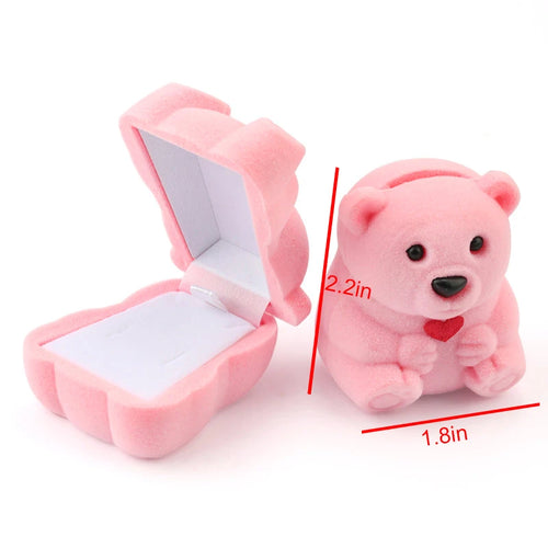 1 Piece Lovely Velvet Jewelry Box Container Wedding Ring Box for