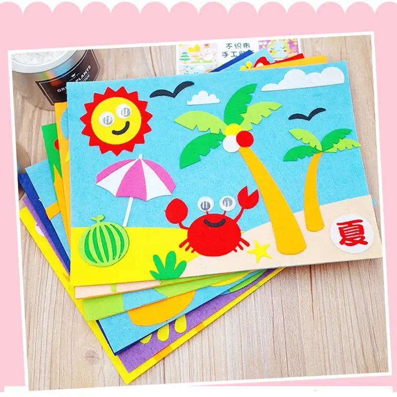 10/40Pcs Nonwoven Needlework Felt Fabric 10cm Patchwork Cloth Bundle