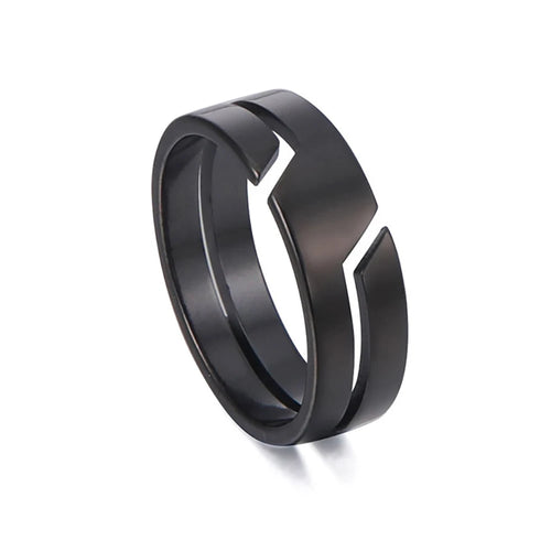 Skyrim Stainless Steel Ring for Men Women Black Minimalist Casual