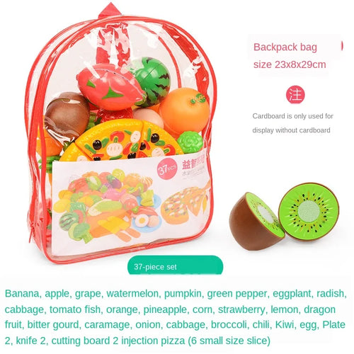 6/10/13/24Pcs Kitchen Fun Cutting Fruits and Vegetables Food Play