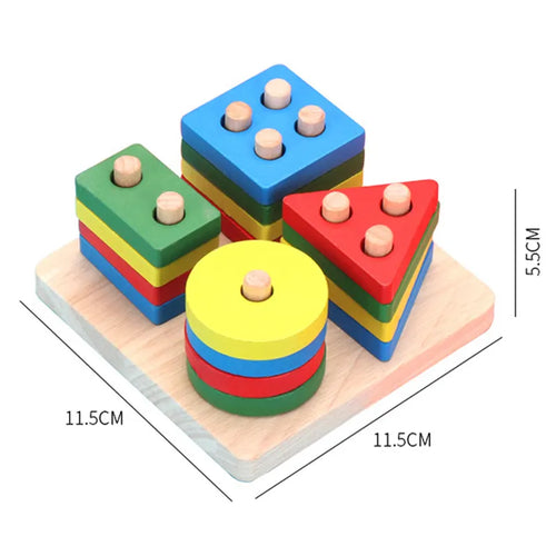 Montessori Baby Toys Kids 3D Wooden Puzzles Early Learning Baby Games