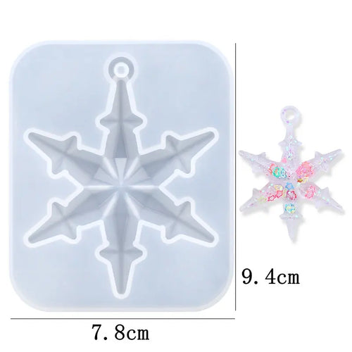 Snowflake Epoxy Resin Mould Casting Tools Silicone Snowflake Mold