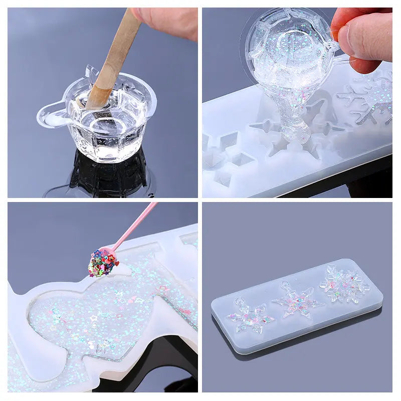 Snowflake Epoxy Resin Mould Casting Tools Silicone Snowflake Mold