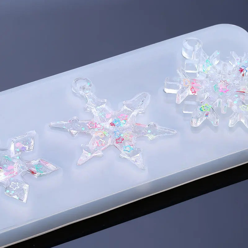 Snowflake Epoxy Resin Mould Casting Tools Silicone Snowflake Mold