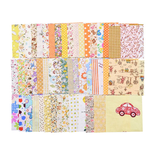 50PCS/lot 10X10cm Cotton Fabric Different Flowers Patterned Handmade